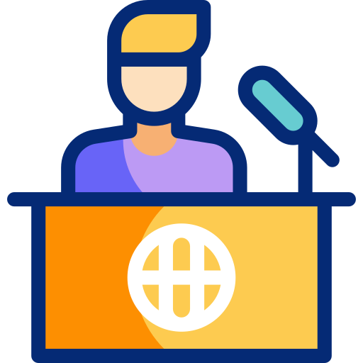 conférence de presse Icône gratuit