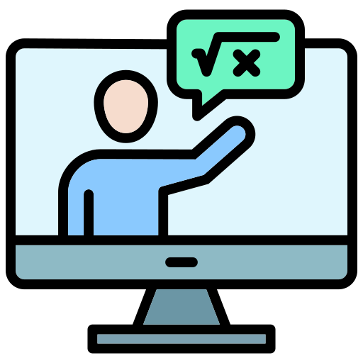enseñanza en línea icono gratis