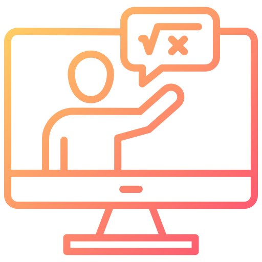 enseñanza en línea icono gratis