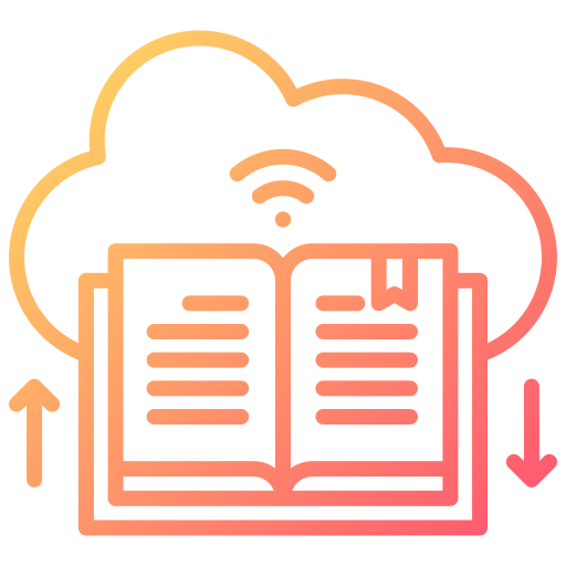 biblioteca en la nube icono gratis