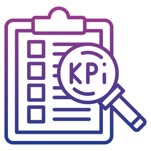 evaluación de kpi icono gratis