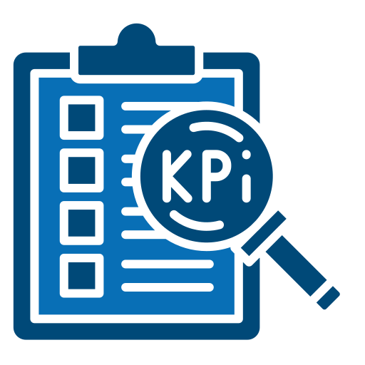 evaluación de kpi icono gratis