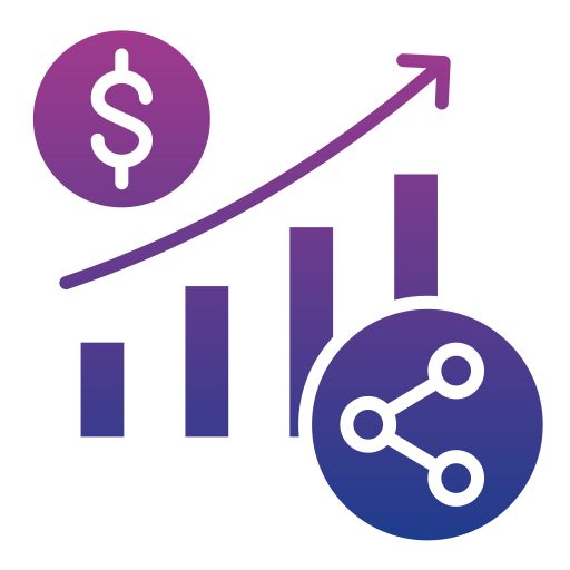 venta de acciones icono gratis