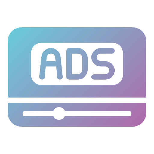 anuncios de vídeo icono gratis