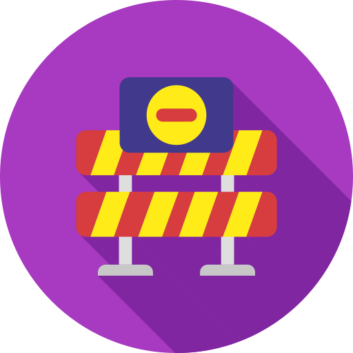 carretera cerrada icono gratis