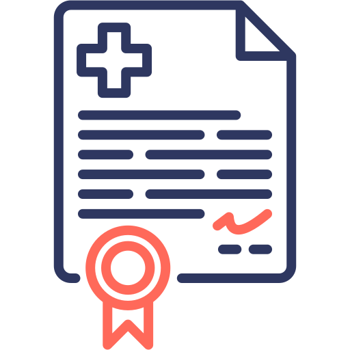 certificado médico icono gratis