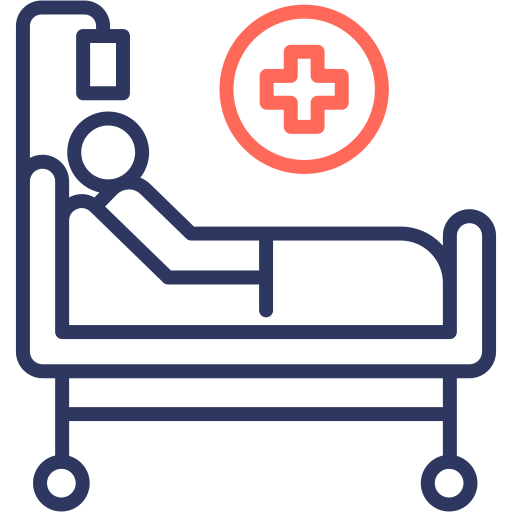 cama de hospital icono gratis