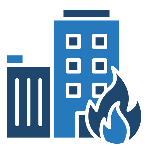 Burning building free icon Burning building free icon