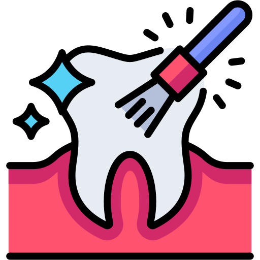 limpieza de dientes icono gratis