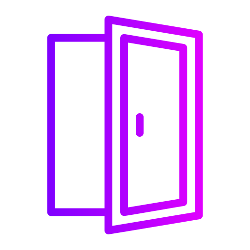 puerta abierta icono gratis