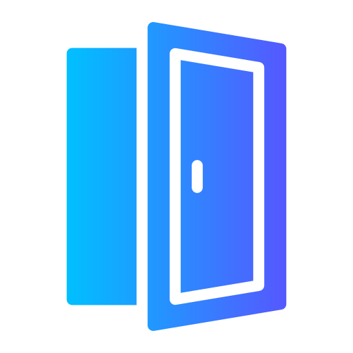 puerta abierta icono gratis