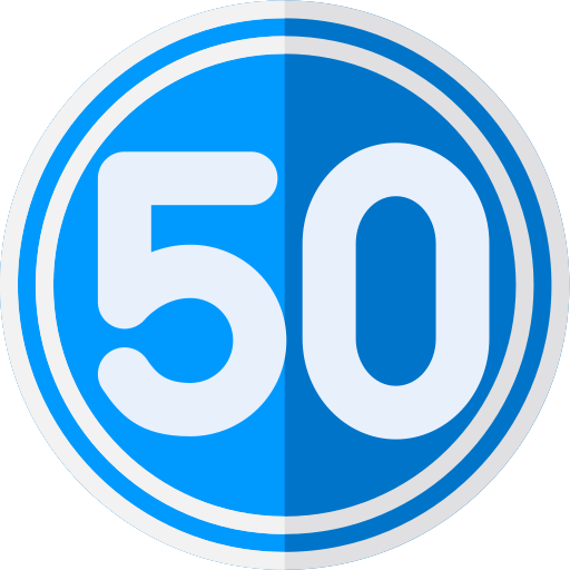 velocidad 50 icono gratis