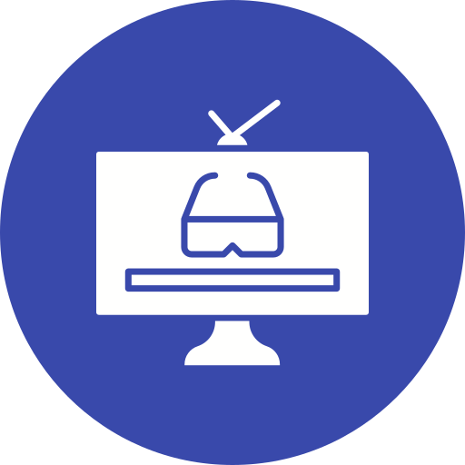 gafas 3d icono gratis