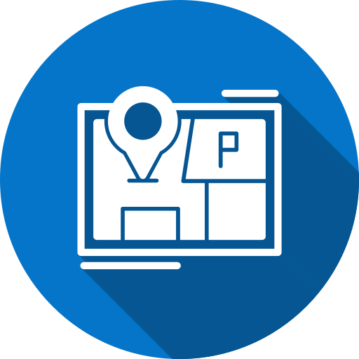 mapa de aparcamiento icono gratis