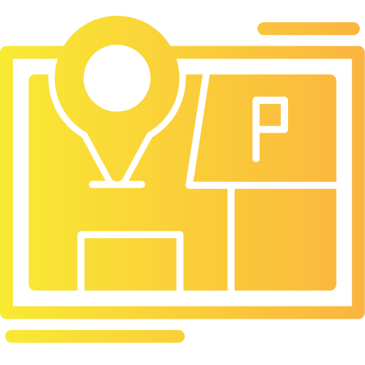 mapa de aparcamiento icono gratis