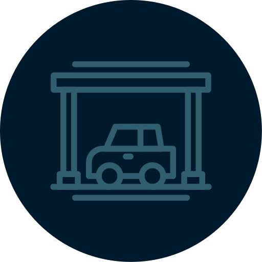 Überdachter parkplatz kostenlos Icon Überdachter parkplatz kostenlos Icon