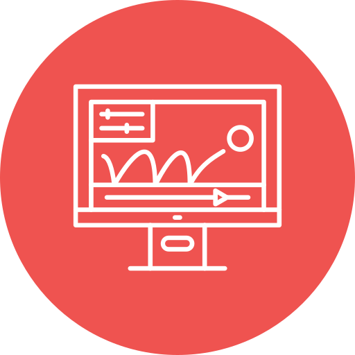 gráficos en movimiento icono gratis