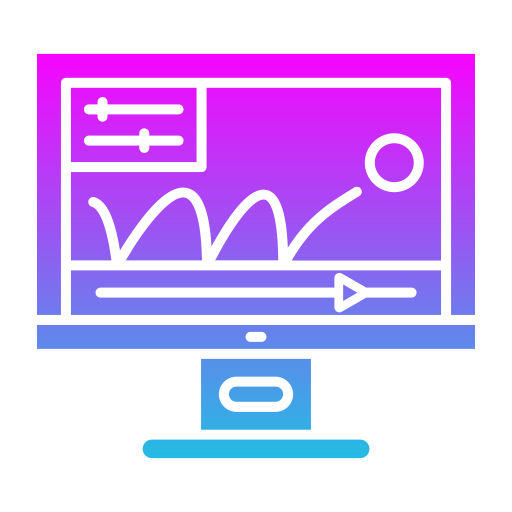 gráficos en movimiento icono gratis