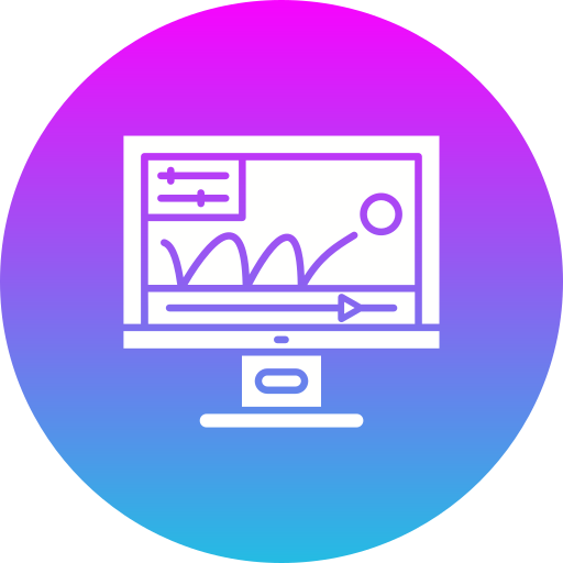 gráficos en movimiento icono gratis