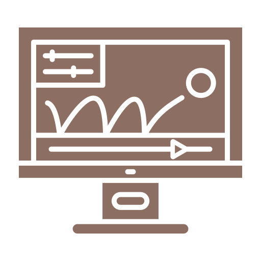 gráficos en movimiento icono gratis