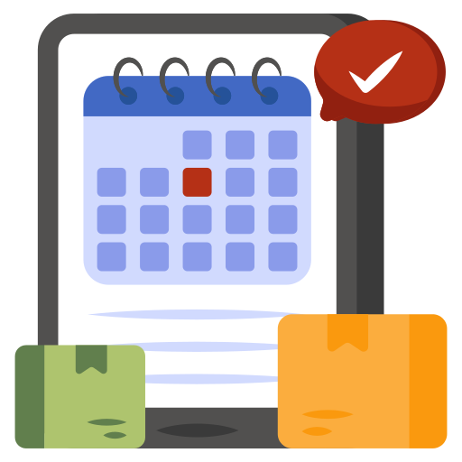 calendario de entregas icono gratis