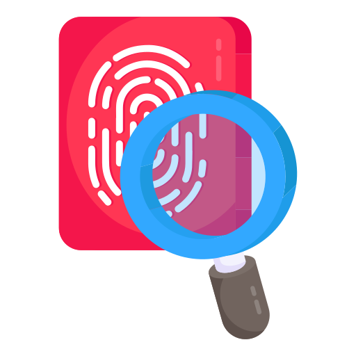 exploración de huellas dactilares icono gratis