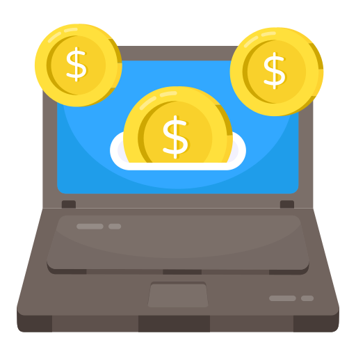 dinero en la nube icono gratis