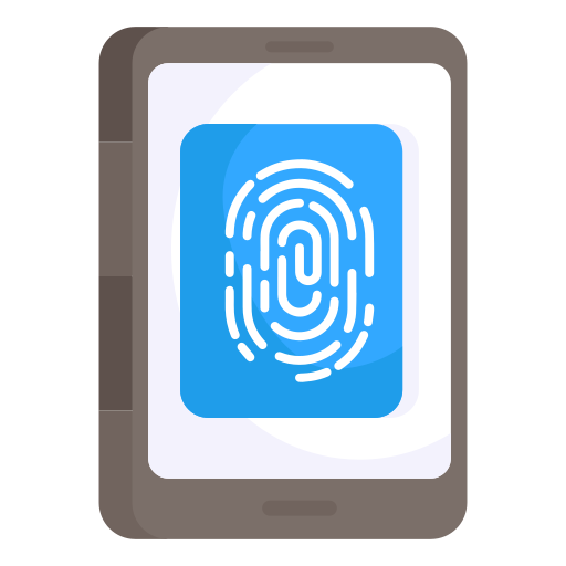 huella digital del teléfono icono gratis