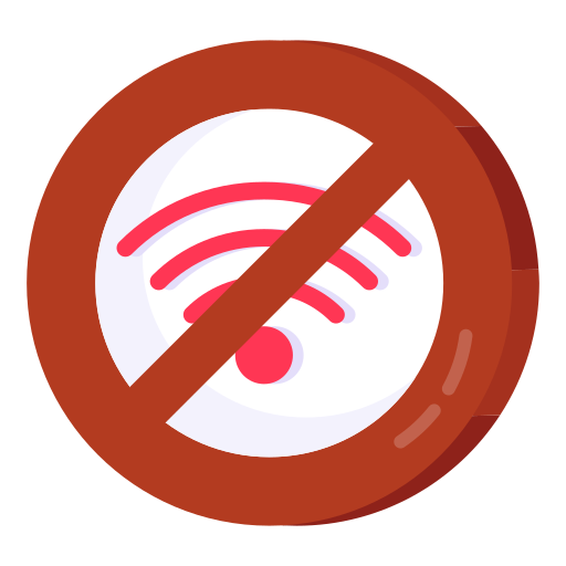 prohibición de wifi icono gratis