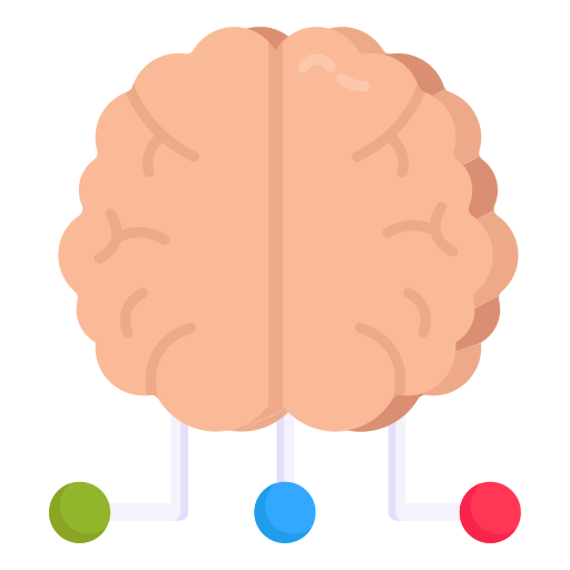 tecnología cerebral icono gratis