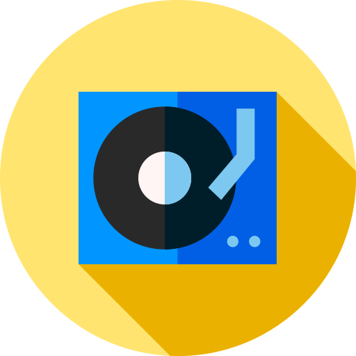 Turntable Flat Circular Flat icon