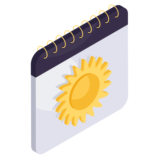 calendario de verano icono gratis