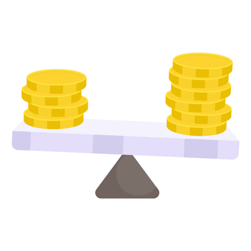 Égalité financière Icône gratuit Égalité financière Icône gratuit