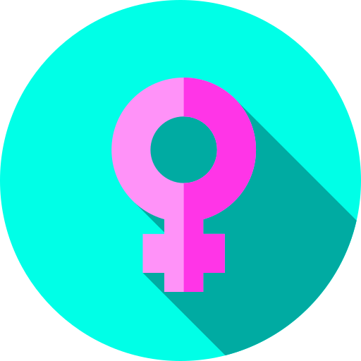 Female Flat Circular Flat icon