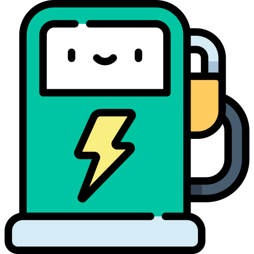 Electric charge Kawaii Lineal color icon