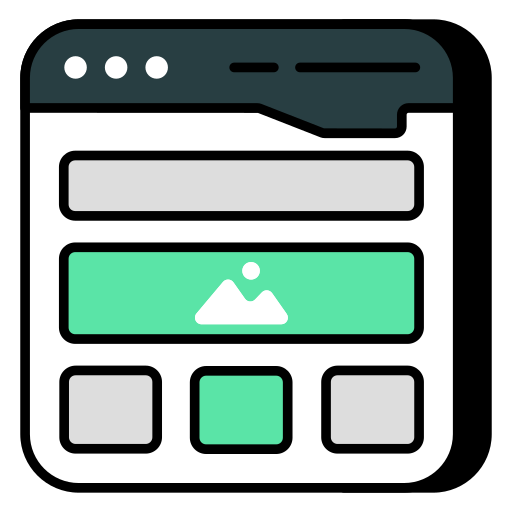 sitio web de paisaje icono gratis