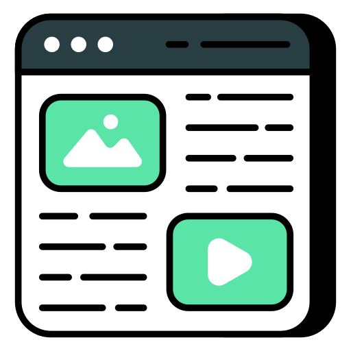 sitio web de paisaje icono gratis