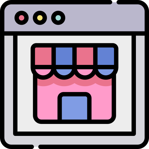 Tienda electrónica icono gratis