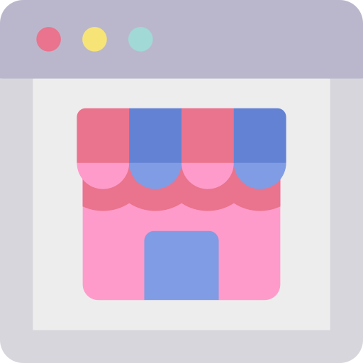 Tienda electrónica icono gratis