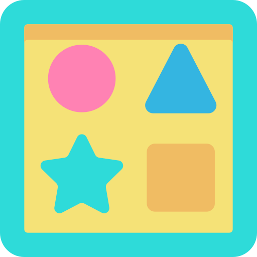 Geometric shapes Kawaii Flat icon