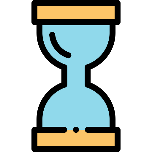 Hourglass Detailed Rounded Lineal color icon