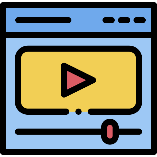 Reproductor de video icono gratis