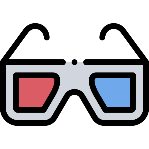 Gafas 3d icono gratis