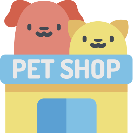 Tienda de animales icono gratis