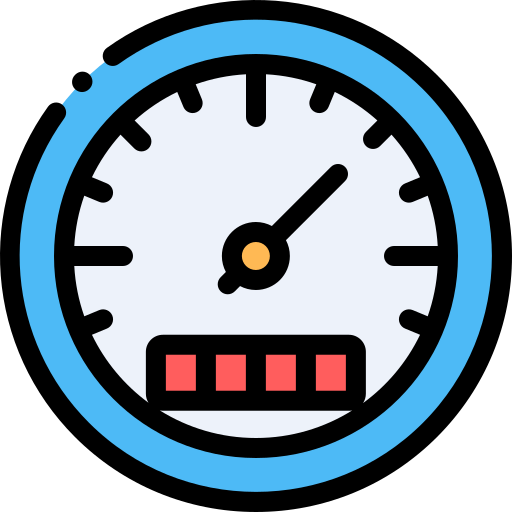 Speedometer Detailed Rounded Lineal color icon