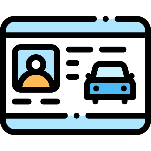 Driver license Detailed Rounded Lineal color icon