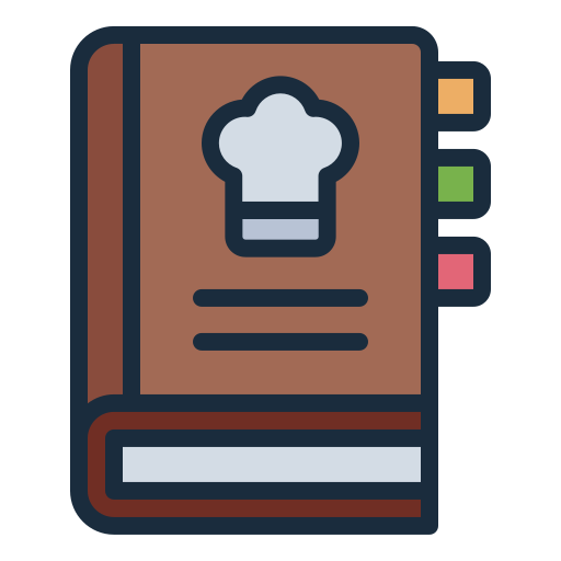 libro de recetas icono gratis