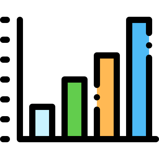 Stats Detailed Rounded Lineal color icon