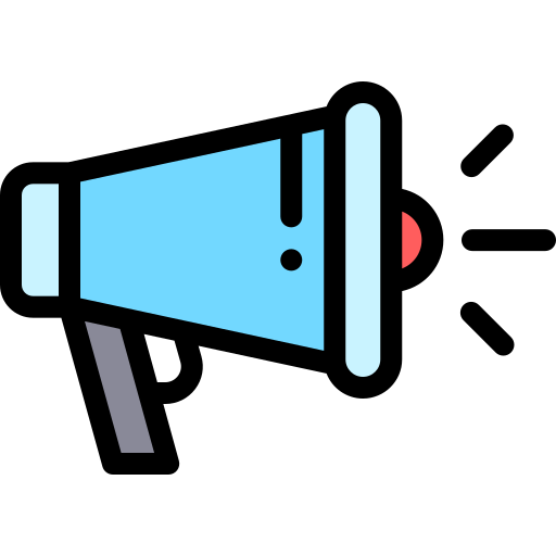 Megaphone Detailed Rounded Lineal color icon