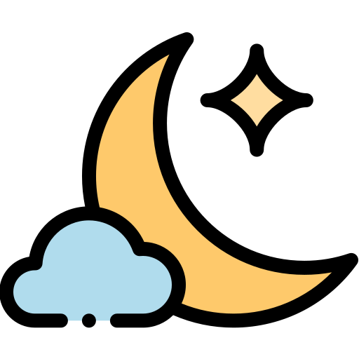 Noche nublada icono gratis